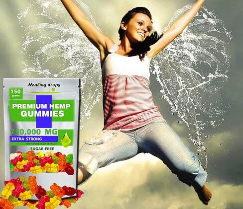 Hemp Gummies 750,000mg Premium Organic Sugar-Free Natural Health Support High Potency Rich in Vitamins B E C D Omega 3 6 9 Super Gummy Bears in Saudi Arabia
