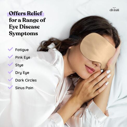 Heated Eye Mask for Dry Eye Relief - Stye Eye Treatment, Warming Eye Mask for Dry Eyes Mask Warm Compress for Eyes, Sinus Mask Heated Eye Patch - Dry Eye Mask with Moist Heat Electric Warming - Black in Saudi Arabia
