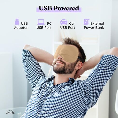 Heated Eye Mask for Dry Eye Relief - Stye Eye Treatment, Warming Eye Mask for Dry Eyes Mask Warm Compress for Eyes, Sinus Mask Heated Eye Patch - Dry Eye Mask with Moist Heat Electric Warming - Black in Saudi Arabia