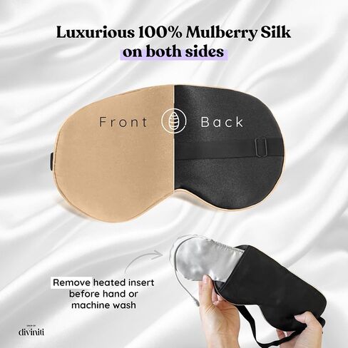Heated Eye Mask for Dry Eye Relief - Stye Eye Treatment, Warming Eye Mask for Dry Eyes Mask Warm Compress for Eyes, Sinus Mask Heated Eye Patch - Dry Eye Mask with Moist Heat Electric Warming - Black in Saudi Arabia