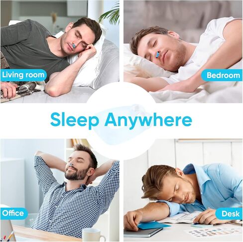 أجهزة مضادة للشخير، مشبك أنف مضاد للشخير، مشبك أنف مغناطيسي من السيليكون لوقف الشخير، يساعد على تحسين الشخير وتوفير نوم هادئ ومريح، أبيض (8 قطع) in Kuwait