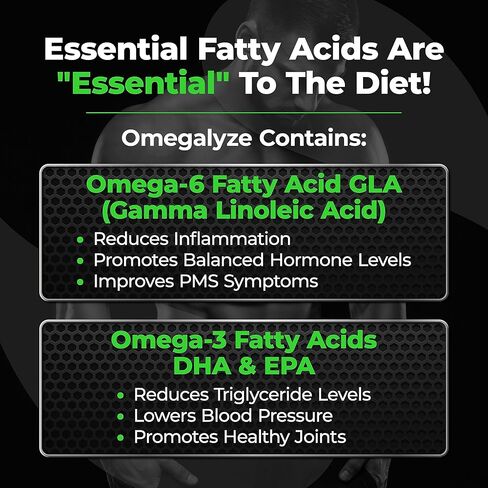 مكملات دعم أوميجاليز من شركة Species Nutrition، تركيبة الأحماض الدهنية الأساسية، مكمل للمساعدة في تحقيق أقصى قدر من التعافي، تركيبة أوميغا 3،6 و7، 180 كبسولة in Kuwait