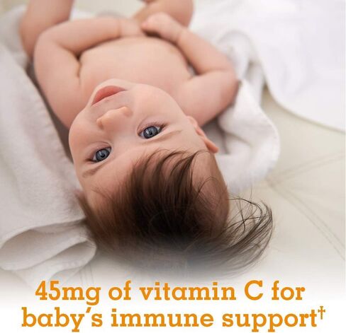 Garden of Life Baby Vitamin C Drops for Infants and Toddlers, Organic Whole Food Liquid Vitamin C 45mg Immune Support for Babies from Amla Fruit, Citrus Flavor, Vegan & Gluten Free, 56 mL (1.9 fl oz) in Saudi Arabia