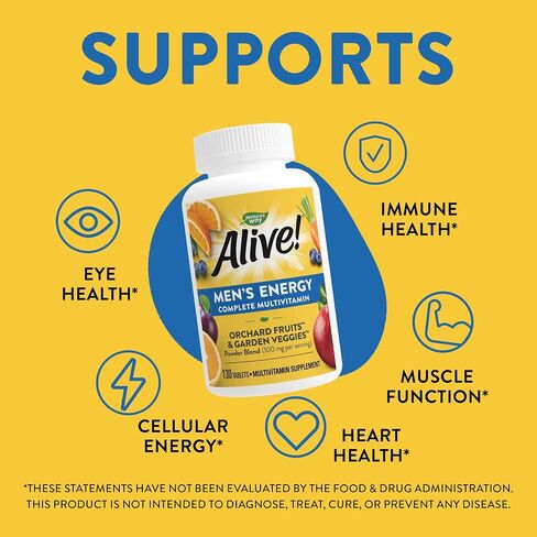 Nature’s Way Alive! Men’s Energy Complete Multivitamin, High Potency B-Vitamins, 50 Tablets in Saudi Arabia