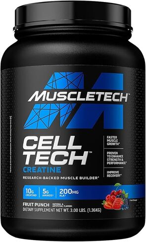 MuscleTech Cell-Tech Performance Series, Fruit Punch, 3.09 lb., Creatine HCl, Creatine Monohydrate and Carbohydrate Powder by MuscleTech in Saudi Arabia