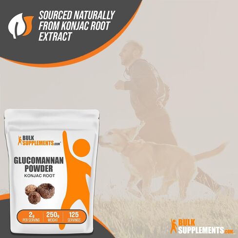 BULKSUPPLEMENTS.COM مسحوق الجلوكومانان - مسحوق مستخلص جذر الكونجاك، مسحوق مكملات الألياف، مسحوق الكونجاك - مكملات الألياف القابلة للذوبان، خالي من الغلوتين، 2 جرام لكل وجبة، 100 جرام (3.5 أونصة) in Kuwait