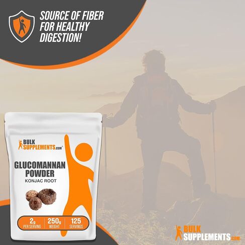 BULKSUPPLEMENTS.COM مسحوق الجلوكومانان - مسحوق مستخلص جذر الكونجاك، مسحوق مكملات الألياف، مسحوق الكونجاك - مكملات الألياف القابلة للذوبان، خالي من الغلوتين، 2 جرام لكل وجبة، 100 جرام (3.5 أونصة) in Kuwait