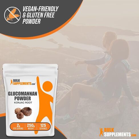 BULKSUPPLEMENTS.COM مسحوق الجلوكومانان - مسحوق مستخلص جذر الكونجاك، مسحوق مكملات الألياف، مسحوق الكونجاك - مكملات الألياف القابلة للذوبان، خالي من الغلوتين، 2 جرام لكل وجبة، 100 جرام (3.5 أونصة) in Kuwait