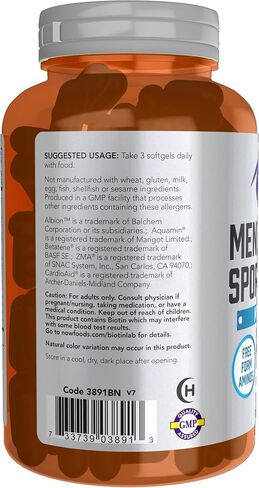 NOW Sports Nutrition, مكمل غذائي إكستريم سبورتس متعدد للرجال مع أحماض أمينية حرة الشكل، ZMA®، تريبولوس، زيت MCT، ومستخلصات عشبية، 90 كبسولة هلامية in Kuwait