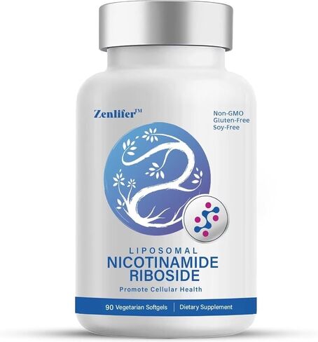 Zenlifer-2000MG Liposomal Nicotinamide Riboside ملحق، مع Trans-Pterostilbene والبيتين اللامائي (TMG) للحصول على أقصى قدر من الامتصاص، متفوق على NAD، وتعزيز NAD+، والطاقة الخلوية، والدفاع عن العمر in Kuwait