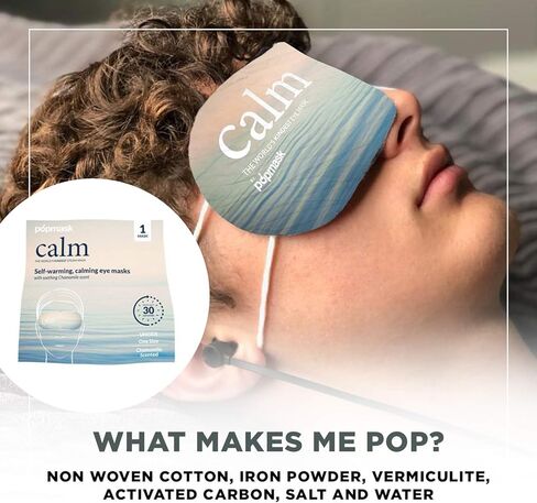 Popmask Calm Self Warming Steam Eye Mask Compress - Calming Eye Mask for Headache Relief, Dry Eyes, Puffy Eyes, and to Help You Sleep - 5 Pack in Saudi Arabia