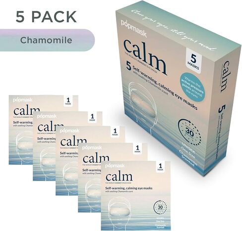Popmask Calm Self Warming Steam Eye Mask Compress - Calming Eye Mask for Headache Relief, Dry Eyes, Puffy Eyes, and to Help You Sleep - 5 Pack in Saudi Arabia