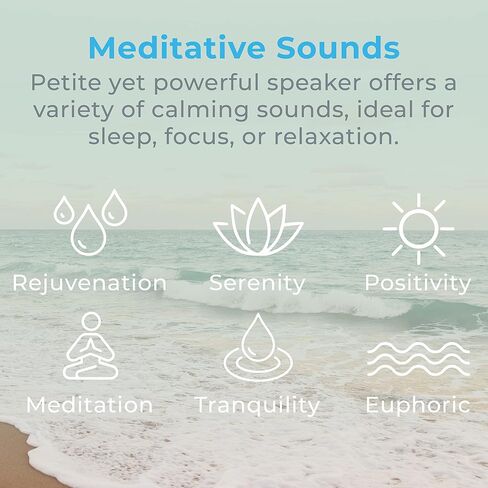 Pure Enrichment® Wave™ Mini Travel Sound Machine - 6 Soothing Sounds Including White Noise, Seamless Loop Audio, Rechargeable Battery, 48 Hour Run Time, Optional Timer, and Storage Bag in Kuwait