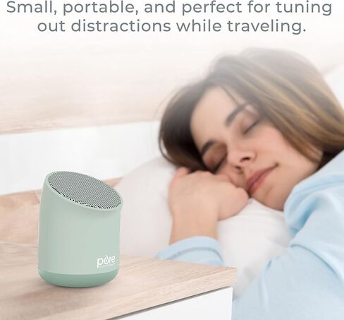 Pure Enrichment® Wave™ Mini Travel Sound Machine - 6 Soothing Sounds Including White Noise, Seamless Loop Audio, Rechargeable Battery, 48 Hour Run Time, Optional Timer, and Storage Bag in Kuwait