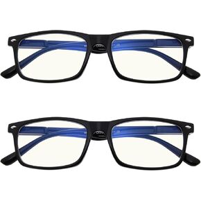 Eyekepper Computer Reading Glasses Blue Light Filter Reader Eyeglasses Blue Glare Blocking Men Women, Black