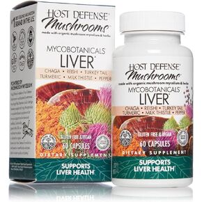 Host Defense, MycoBotanicals Liver Capsules, Supports Liver Health and Detoxification, Mushroom and Herb Supplement, 60 Capsules, Unflavored in Saudi Arabia