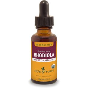 Herb Pharm Certified Organic Rhodiola Root Extract for Energy, Endurance and Stamina, Alcohol-Free Glycerite, 1 Ounce