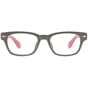 Peepers by PeeperSpecs Bellissima Square Blue Light Blocking Reading Glasses, Gray/Red, 49 + 2.5 in Saudi Arabia
