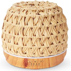 500ml Essential Oil Diffuser, Woven Rattan Diffusers for Essential Oils, Aromatherapy Diffuser for Large Room, Gift for Women in Kuwait