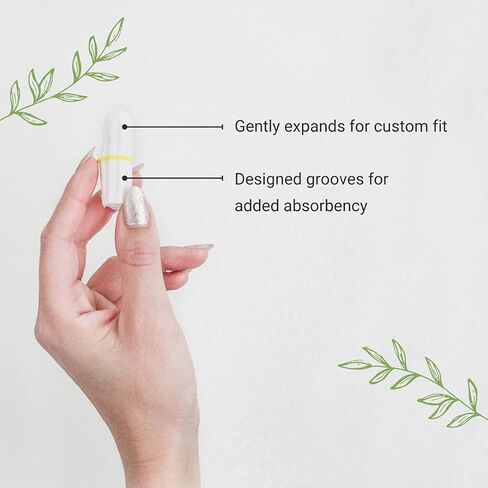 Veeda 100% Natural Cotton Applicator Free Regular Tampons, Unscented, 32 Count in Kuwait