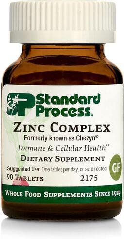 Standard Process Zinc Complex - Immune Support, Thyroid Support, Cognitive Health, and Blood Health Support with Iron, Zinc, and Copper - 90 Tablets in Saudi Arabia