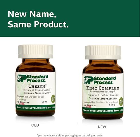 Standard Process Zinc Complex - Immune Support, Thyroid Support, Cognitive Health, and Blood Health Support with Iron, Zinc, and Copper - 90 Tablets in Saudi Arabia