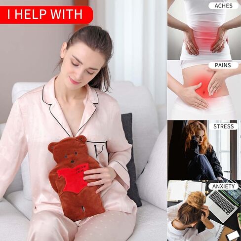 Heating Pads for Cramps,13" x 8" Microwave Heating Pad,Period Heating Pad for Cramps,Bear Plush with Removable Lavender Scented Heating Pad,How to Be A Bear in Saudi Arabia