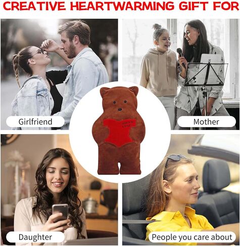 Heating Pads for Cramps,13" x 8" Microwave Heating Pad,Period Heating Pad for Cramps,Bear Plush with Removable Lavender Scented Heating Pad,How to Be A Bear in Saudi Arabia