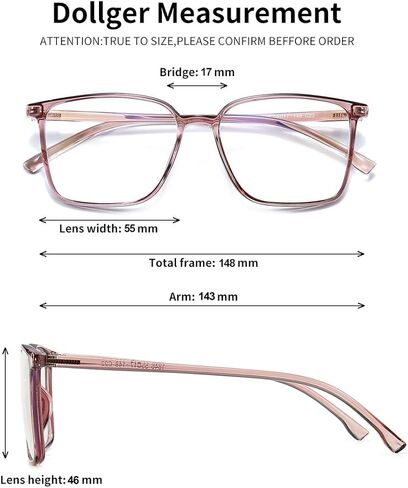 نظارات دولجر الزرقاء لحجب الضوء للنساء والرجال، نظارات مربعة من Nerd إطار نظارات كمبيوتر خفيفة الوزن in Kuwait