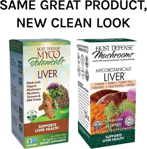 Host Defense, MycoBotanicals Liver Capsules, Supports Liver Health and Detoxification, Mushroom and Herb Supplement, 60 Capsules, Unflavored in Saudi Arabia