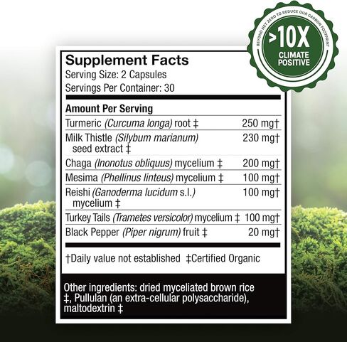 Host Defense, MycoBotanicals Liver Capsules, Supports Liver Health and Detoxification, Mushroom and Herb Supplement, 60 Capsules, Unflavored in Saudi Arabia