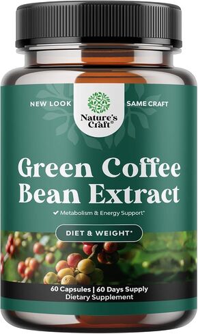 Green Coffee Bean Extract for Weight Loss - Weight Loss Pills for Women and Men - Appetite Suppressants for Weight Loss with Chlorogenic Acid - Herbal Fat Burner to Assist with Weight Loss 120 Count in Saudi Arabia