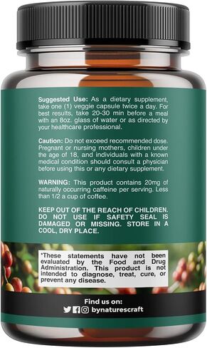 Green Coffee Bean Extract for Weight Loss - Weight Loss Pills for Women and Men - Appetite Suppressants for Weight Loss with Chlorogenic Acid - Herbal Fat Burner to Assist with Weight Loss 120 Count in Saudi Arabia