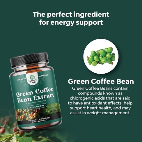 Green Coffee Bean Extract for Weight Loss - Weight Loss Pills for Women and Men - Appetite Suppressants for Weight Loss with Chlorogenic Acid - Herbal Fat Burner to Assist with Weight Loss 120 Count in Saudi Arabia