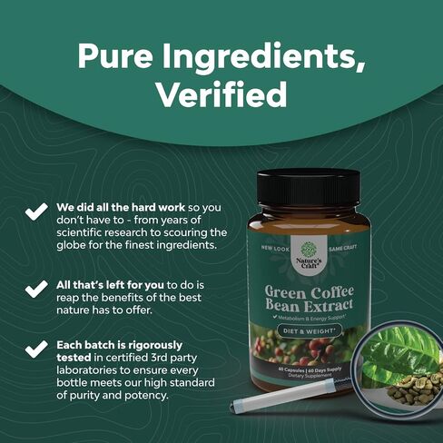 Green Coffee Bean Extract for Weight Loss - Weight Loss Pills for Women and Men - Appetite Suppressants for Weight Loss with Chlorogenic Acid - Herbal Fat Burner to Assist with Weight Loss 120 Count in Saudi Arabia