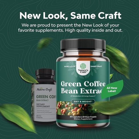 Green Coffee Bean Extract for Weight Loss - Weight Loss Pills for Women and Men - Appetite Suppressants for Weight Loss with Chlorogenic Acid - Herbal Fat Burner to Assist with Weight Loss 120 Count in Saudi Arabia