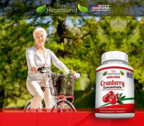 Non GMO Cranberry Concentrate Supplement Pills for Urinary Tract Infection UTI. Equals 12600mg Cranberries. Triple Strength for Men and Women, Easy to Swallow Softgels 1 Bottle in Saudi Arabia