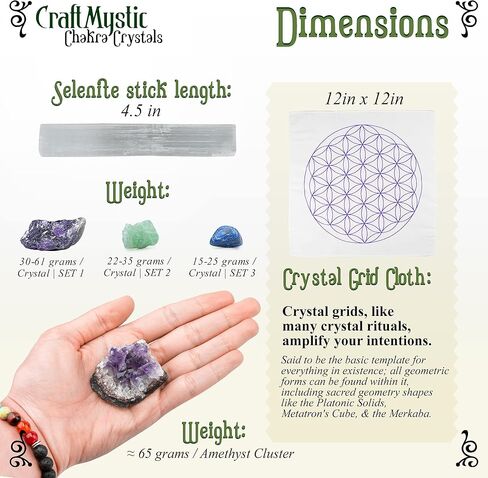 Crystals and Healing Stones for Positive Energy - Bulk Set 33 Real Gemstones and Crystals Raw Rocks Necklace Bracelet - Chakra Crystals for Beginners Manifesting Spiritual Care Witchcraft Accessories in Kuwait