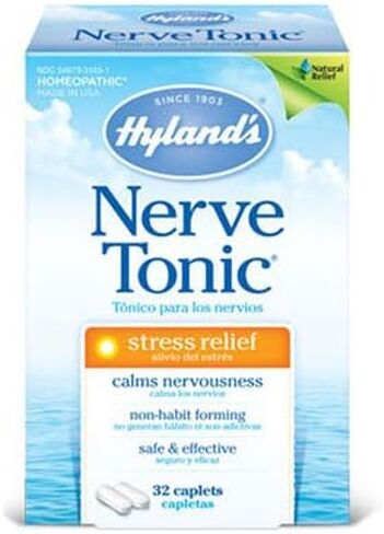 أقراص Hyland's Nerve Tonic سريعة الذوبان، لتخفيف التوتر، 50 قرصًا في كل زجاجة (5 زجاجات) in Saudi Arabia
