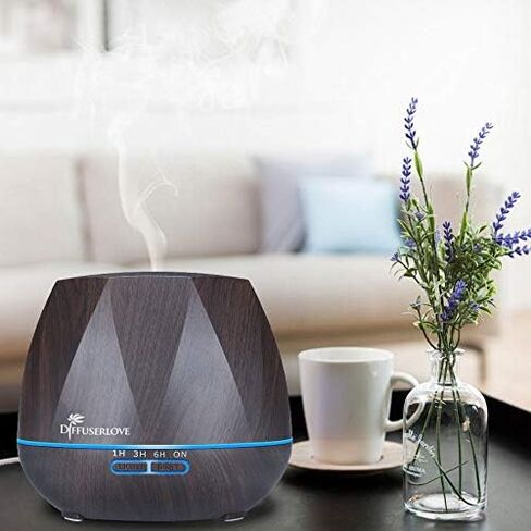 Diffuserlove Essential Oil Diffuser 550ml Diffuser Cool Mist Humidifiers Set Aromatherapy Diffusers Auto Shut-Off for Home Yoga Office Kitchen in Kuwait