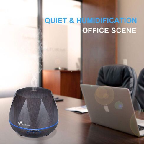 Diffuserlove Essential Oil Diffuser 550ml Diffuser Cool Mist Humidifiers Set Aromatherapy Diffusers Auto Shut-Off for Home Yoga Office Kitchen in Kuwait