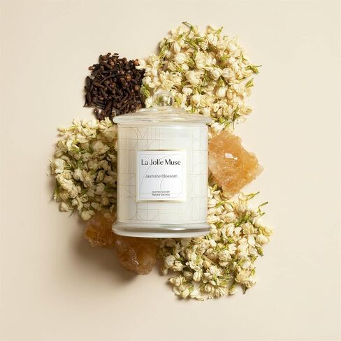 LA JOLIE MUSE Scented Candle, Fresh Linen Candle, Luxury Candle Gift with Gift Box, Aesthetic Candle for Aromatherapy, 70 Hours Burning Time, Natural Soy Candle, House Warming Gift for Women & Men in Kuwait