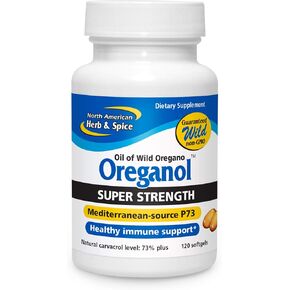 NORTH AMERICAN HERB & SPICE Super Strength Oreganol P73-120 Softgels - Immune System Support - Vegan Friendly Wild Oregano - 285% More Potent Than Regular Strength - Non-GMO - 120 Servings