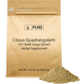 مكونات أصلية نقية Cissus Quadrangularis (1 رطل) مكمل عشبي تقليدي، عنب فيلدت، غير معدّل وراثيًا، تم التحقق منه معمليًا in Kuwait