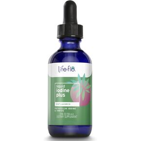 Life-flo Liquid Iodine Plus 150 mcg, Iodine Supplement for Thyroid Support,* Healthy Energy & Metabolism Formula* with Iodine & Potassium Iodide (Natural Orange Flavor)