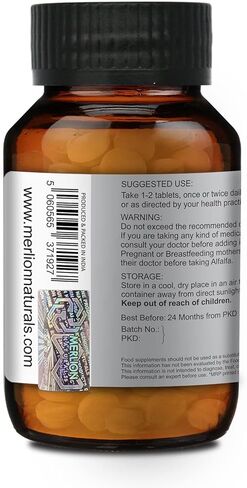 MERLION NATURALS Alfalfa Tablets Medicago Sativa | 500mg (120 Tablets) in Kuwait