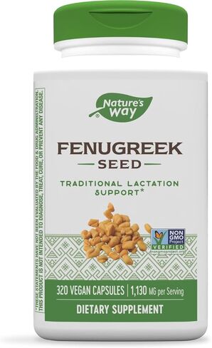 Nature's Way Fenugreek Seed، دعم تقليدي للرضاعة الطبيعية/الرضاعة الطبيعية*، 1130 ملجم، 180 كبسولة نباتية in Kuwait