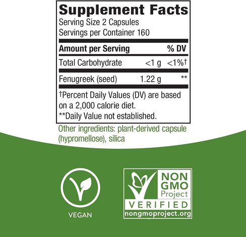 Nature's Way Fenugreek Seed، دعم تقليدي للرضاعة الطبيعية/الرضاعة الطبيعية*، 1130 ملجم، 180 كبسولة نباتية in Kuwait