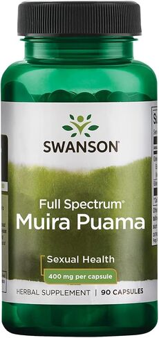 Swanson Muira Puama Root Sexual Health Virility Libido Boost Support Men's Women's Supplement 400 mg 90 Capsules in Saudi Arabia