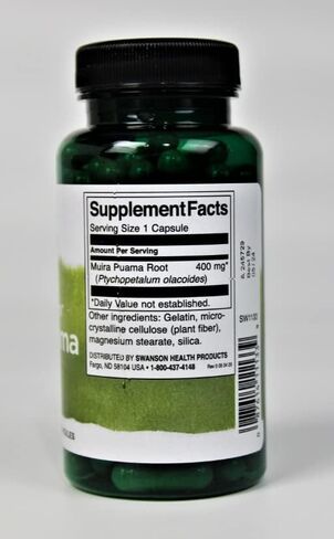 Swanson Muira Puama Root Sexual Health Virility Libido Boost Support Men's Women's Supplement 400 mg 90 Capsules in Saudi Arabia